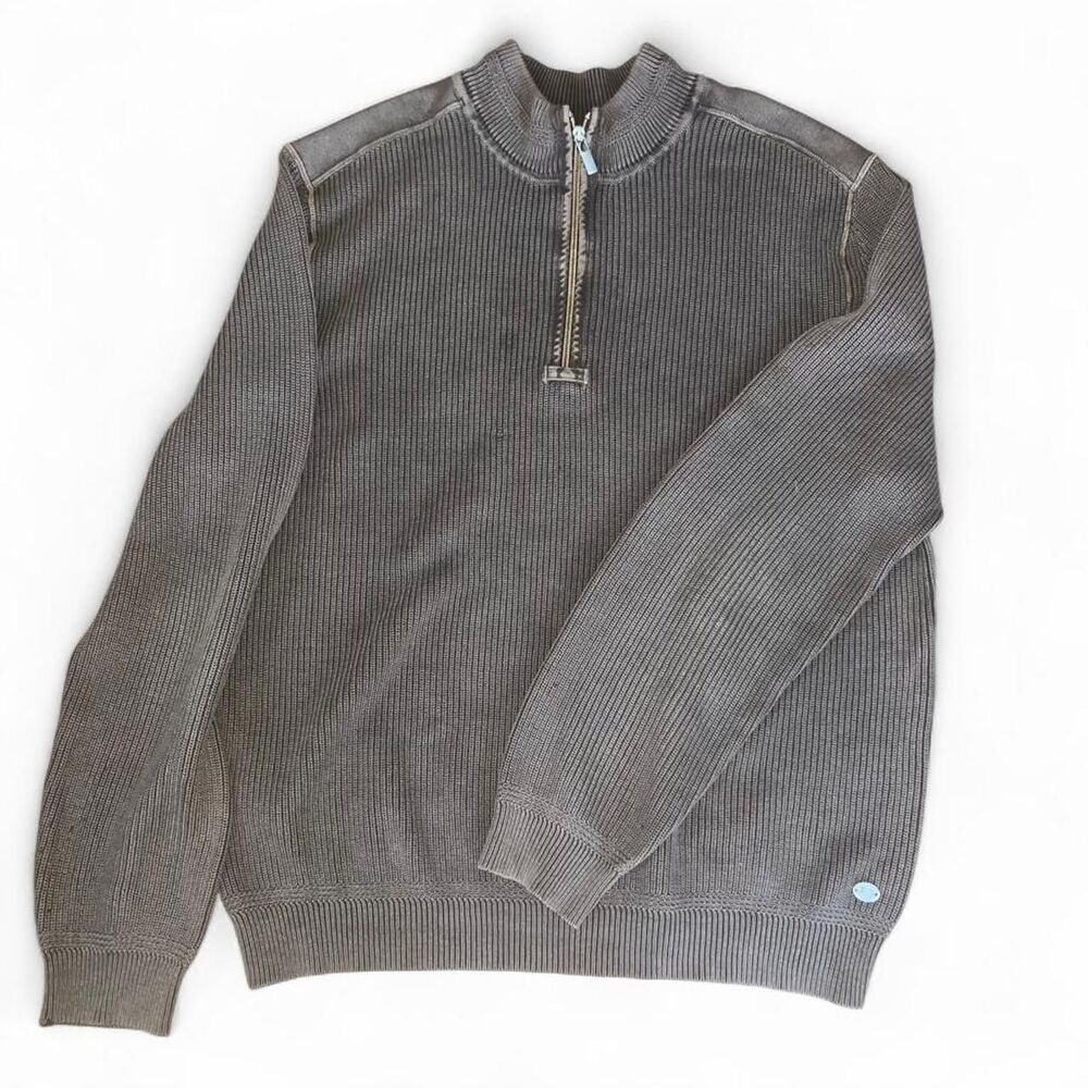 Tommy Bahama Men's Quarter Zip Knit Sweater SZ XL